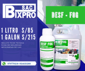 DESF FOG, desinfectante virucida - bixpro sac