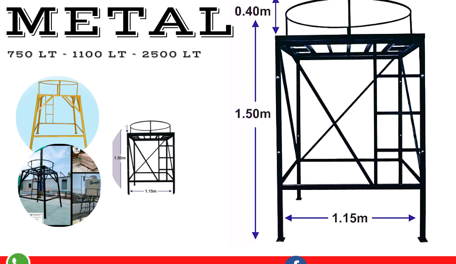 base de metal de fierro