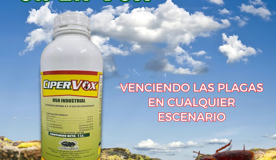 Ciper Vox aplicado en jardines para control de mosquitos
