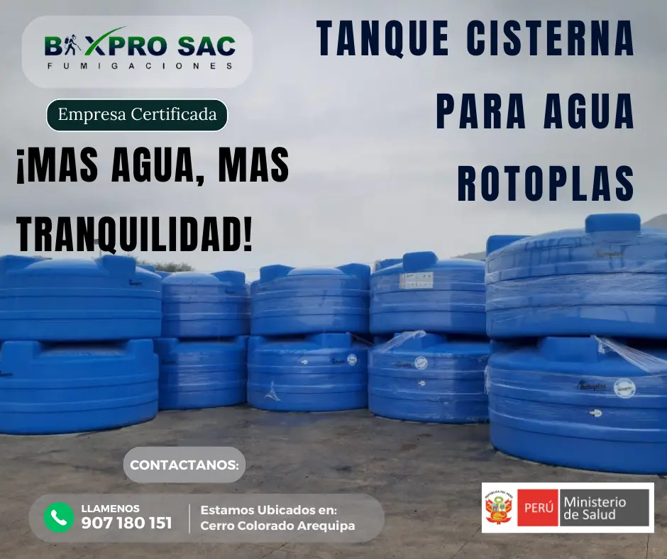 Tanque cisterna Rotoplas para almacenamiento de agua potable