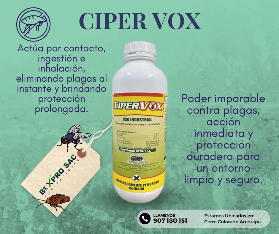 Insecticida Ciper Vox diclorvos y cipermetrina