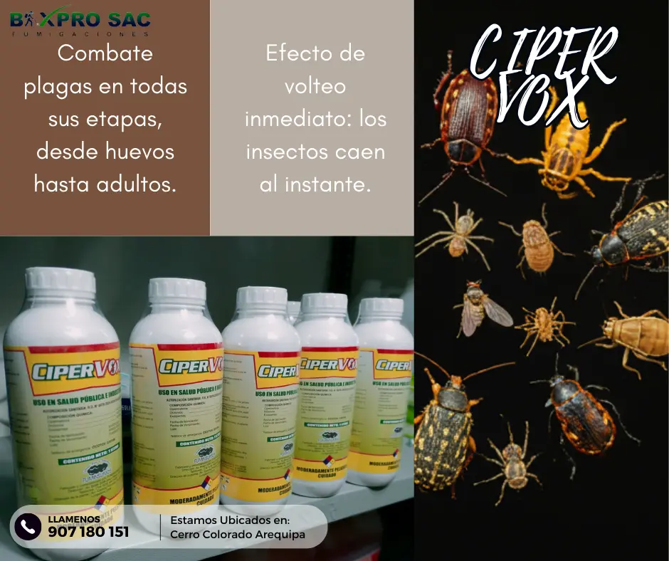 Ciper Vox aplicado en jardines para control de mosquitos