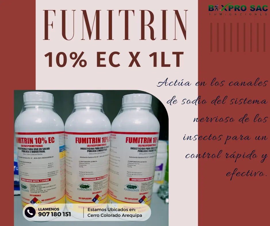 Fumitrin, insecticida recomendado por BIXPRO SAC.