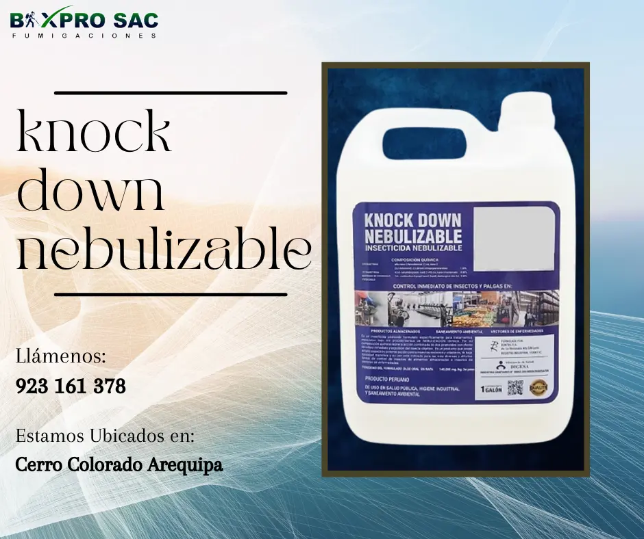 Uso de KNOCK DOWN Nebulizable en almacenes para control de plagas.