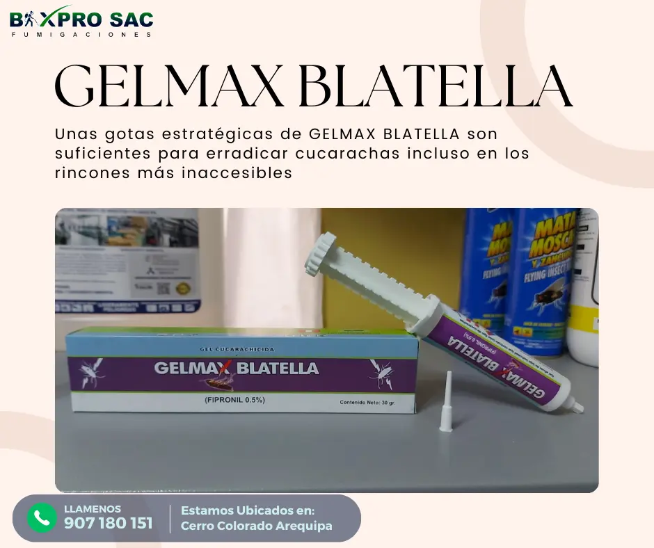 Jeringa de Gelmax Blatella de 10 gramos para control de cucarachas