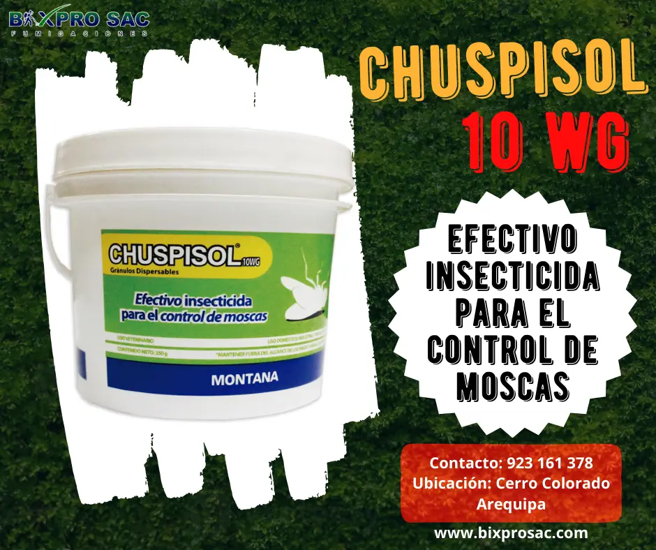 Uso de Chuspisol 10 WG en restaurantes y áreas de manejo de alimentos.