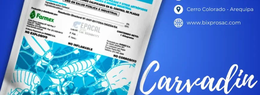 Espolvoreo de Carvadin® 5% DP en un área infestada por hormigas.