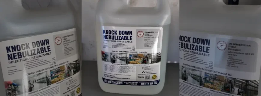 Envase de KNOCK DOWN Nebulizable en presentación comercial.