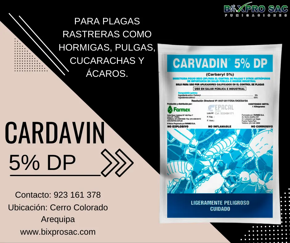 Aplicador profesional usando Carvadin 5% DP en un entorno industrial.