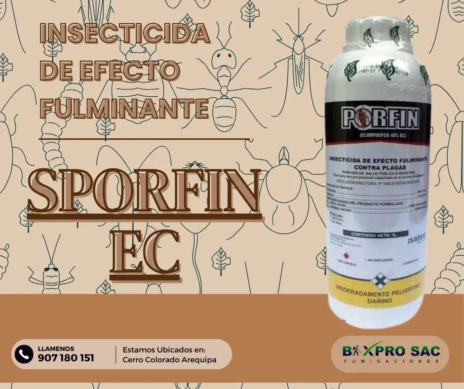 Beneficios del insecticida S-PORFIN para el control de plagas.