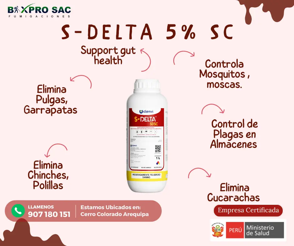 Uso de S-DELTA Insecticida SC en áreas exteriores