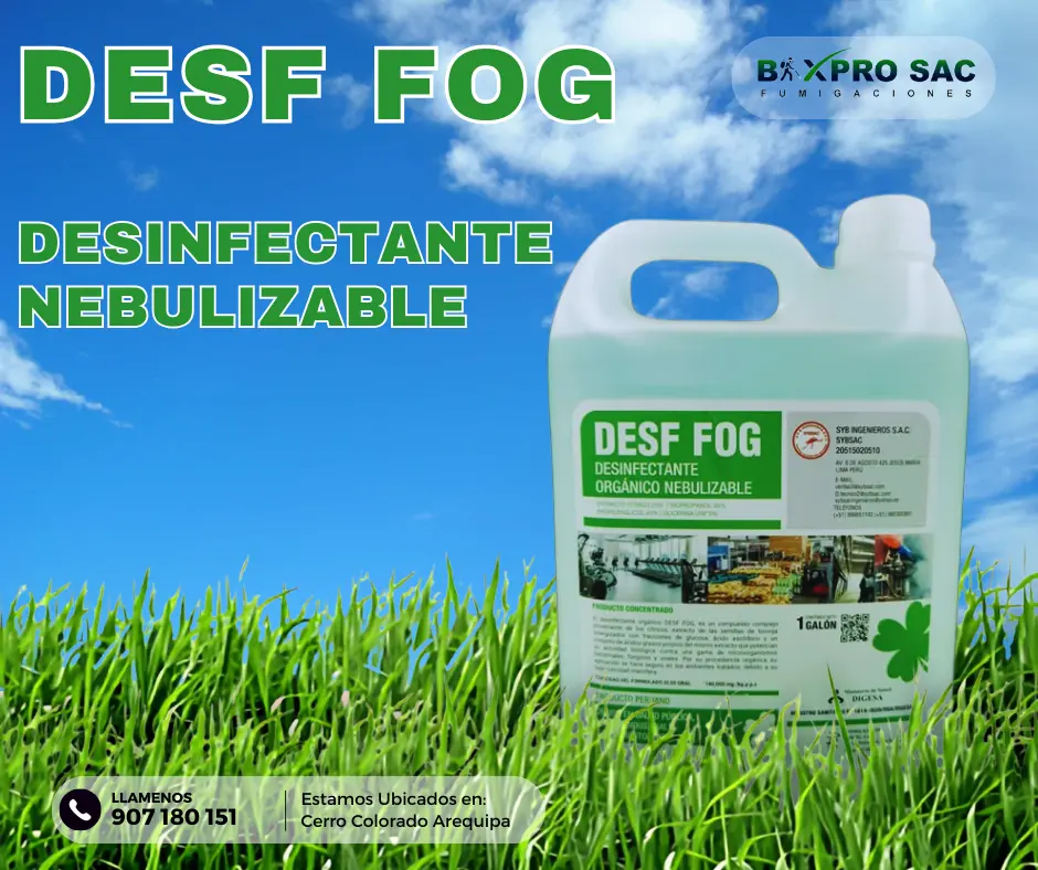 Desf-Fog utilizado para desinfectar un almacén industrial