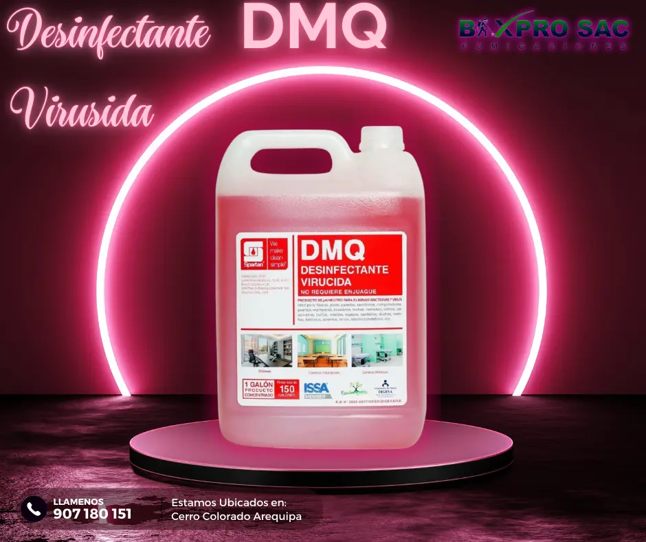 Desinfección de superficies con DMQ