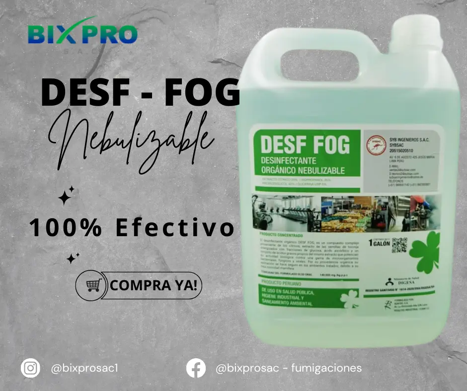 Personal desinfectando un quirófano con Desf-Fog mediante nebulización.