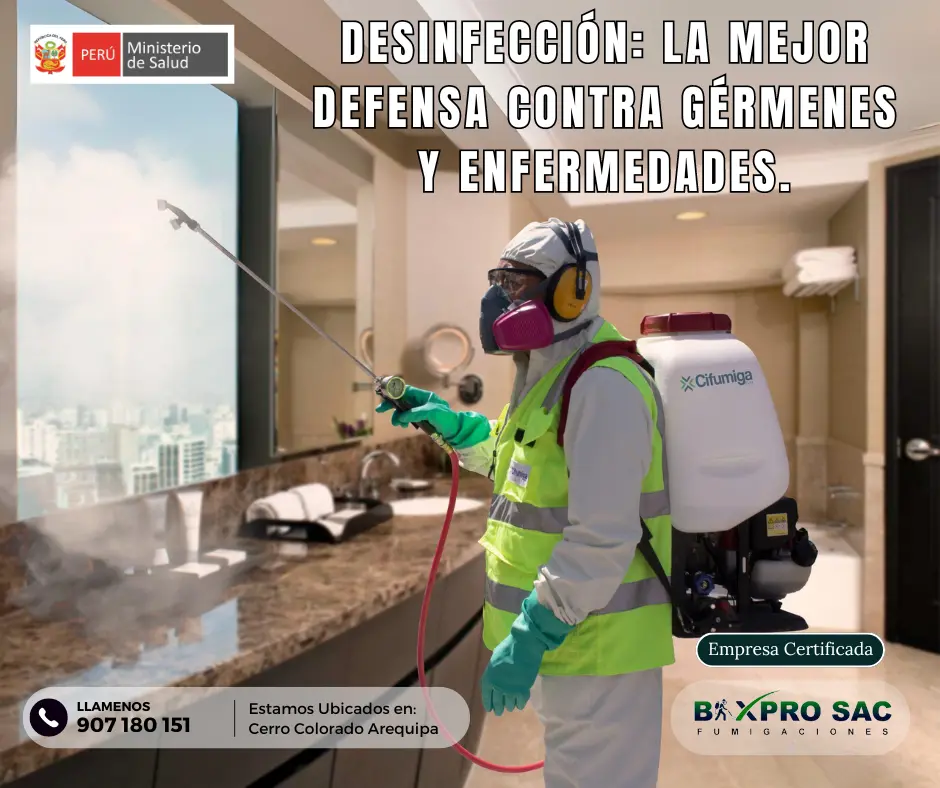 Limpieza y desinfección en oficinas corporativas.