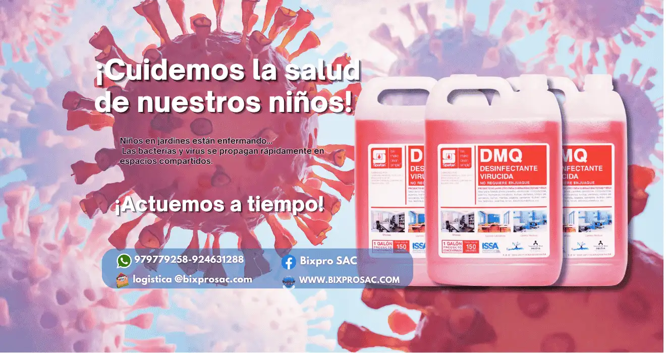 Desinfección de superficies con DMQ