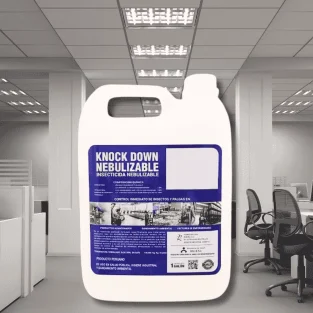 Envase de KNOCK DOWN Nebulizable en presentación comercial.